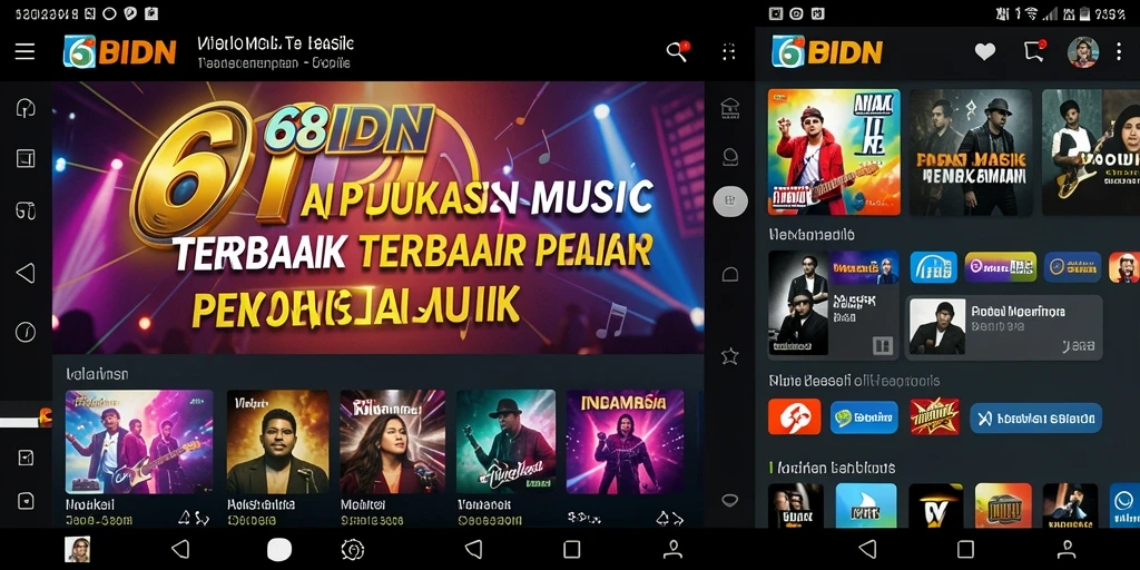 Tampilan screenshot dari gameplay musik di 68IDN.