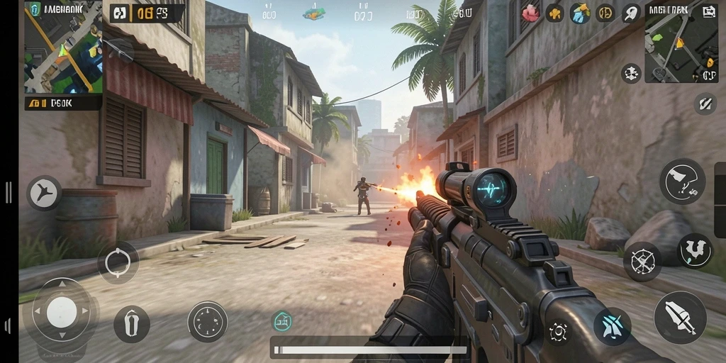 Tangkapan layar menampilkan aksi seru gameplay TPS di 6CF.