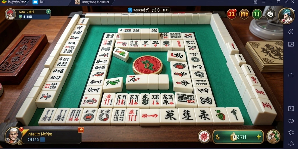 Tampilan gameplay 71H yang menakjubkan dalam permainan Mahjong.