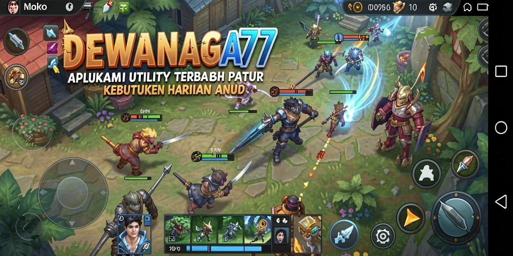 Tampilan antarmuka DEWANAGA77 yang sederhana dan fungsional.