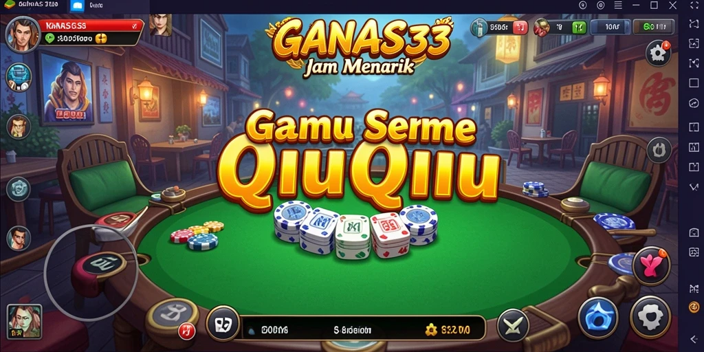 Tampilan gameplay menarik dari GANAS33 di mana pemain bermain QiuQiu.