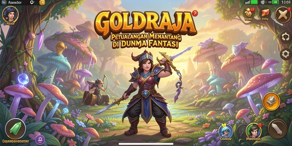 Tampilan gameplay menarik dari GOLDRAJA yang penuh dengan petualangan.