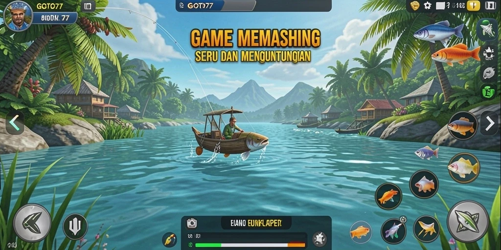 Gameplay seru menangkap ikan di GOTO77 dengan grafis menakjubkan.