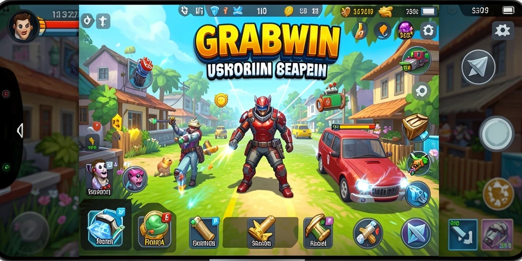Tampilan antarmuka aplikasi GRABWIN yang menarik dan fungsional.