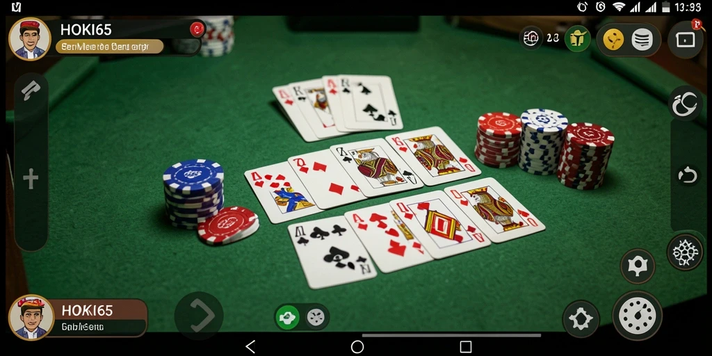 Screenshot HOKI65 menunjukkan gameplay Gaple yang seru dan interaktif.