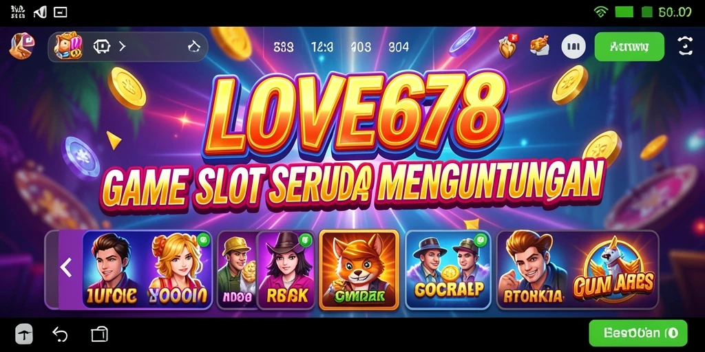 Screenshot gameplay LOVE678 menunjukkan keseruan putaran Slot dengan tema menarik.
