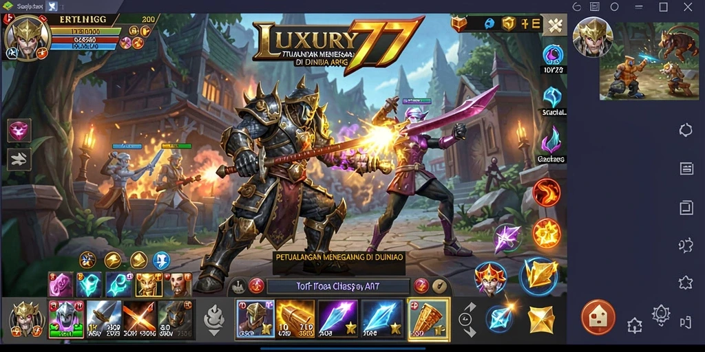 Tampilan gameplay LUXURY777 dengan aksi seru dan grafis memukau.