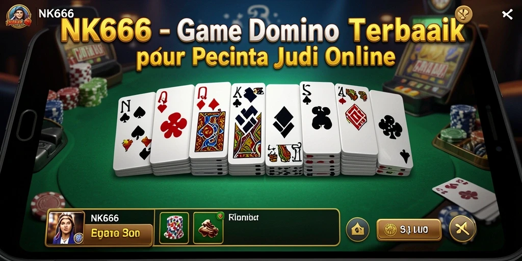 Tampilan gameplay seru dari NK666 dengan fitur permainan Domino.
