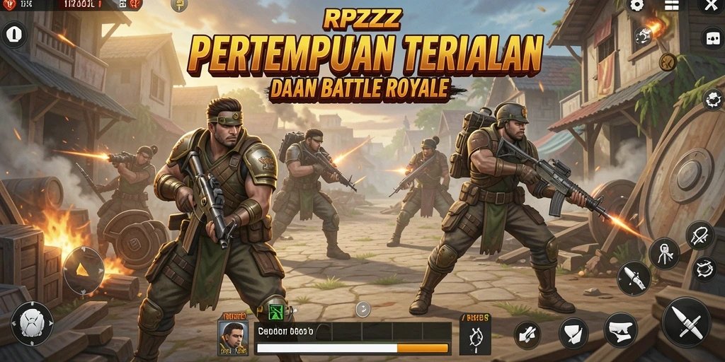 Tampilan gameplay seru dari RPZZZ dalam pertempuran Battle Royale.