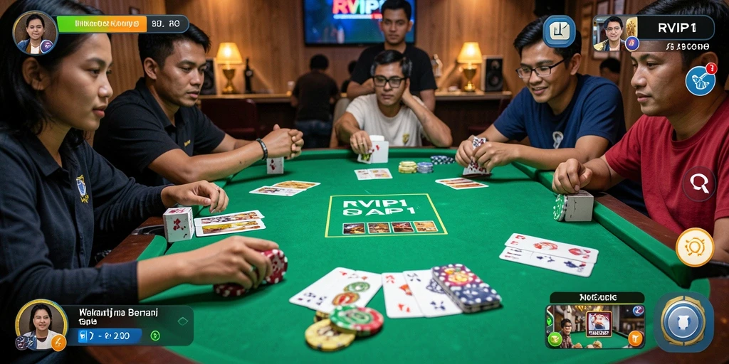 Tampilan gameplay Gaple yang seru dan interaktif.