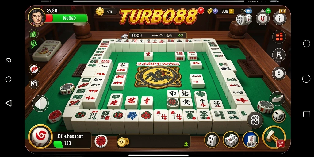 Tampilan gameplay Mahjong yang seru dan menarik di TURBO88.
