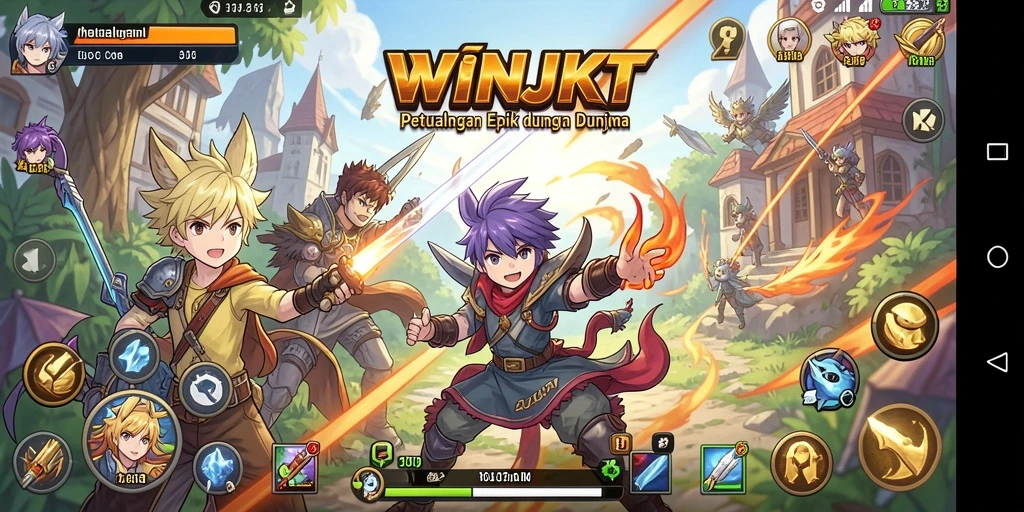 Tampilan gameplay seru dalam dunia Anime yang menakjubkan.